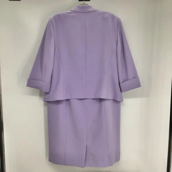 Evan Piccone 3/4 Sleeve Winged Collar Suit Jacket & Sheath Dress NWT Size 18 - Picture 3 of 14